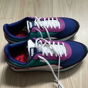 Puma Future Rider Sneakers in Purple and Green 10.5 US